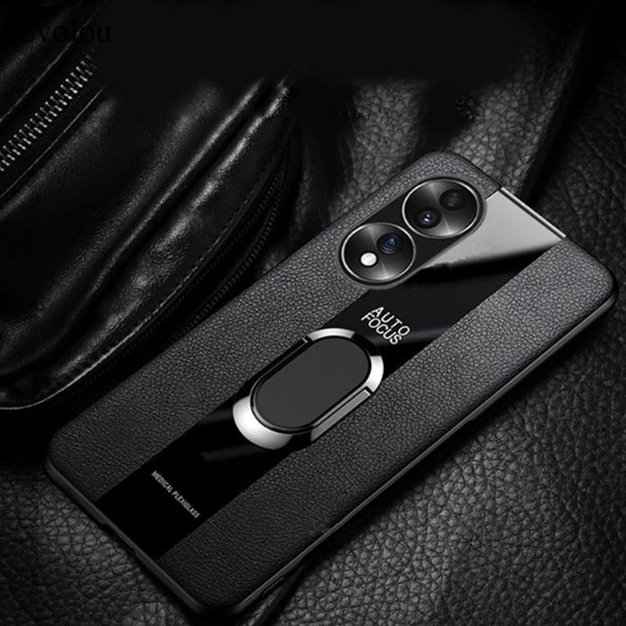 Honor 200 / 90 Lite / PORSCHE Кожен кейс гръб с магнитен пръстен