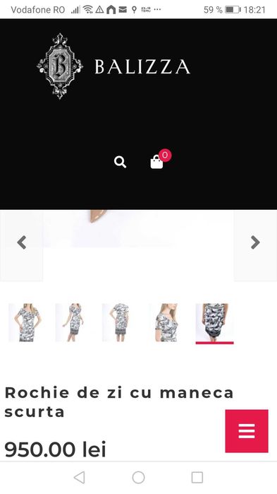 Rochie de ocazie m 44 alb cu negru Balizza