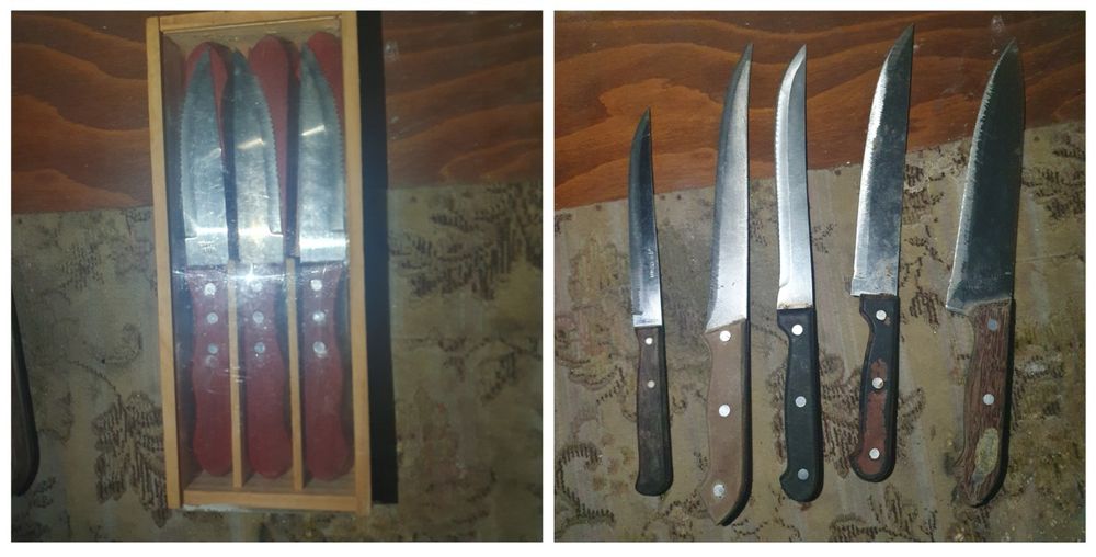 Set de 5 sau 6 cutit cutite sunt piese NOI sau second hand ascutite