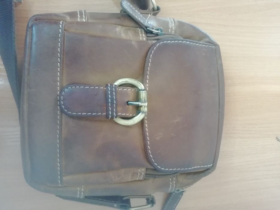 Кожаная барсетка