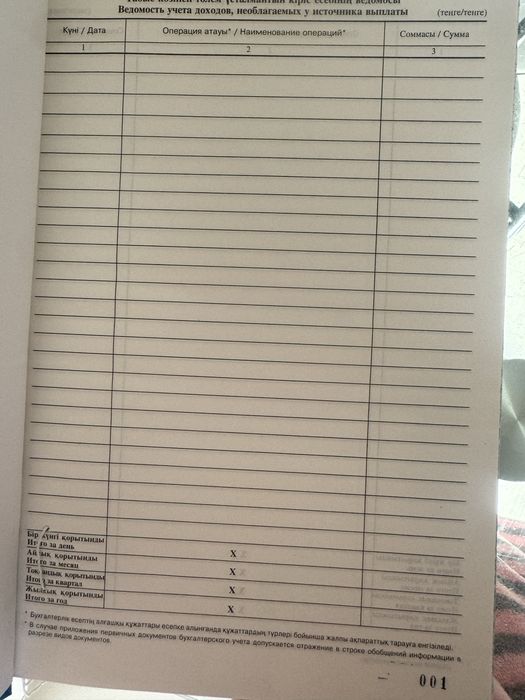 Продам ведомость учета
