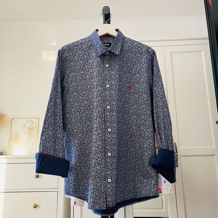 Camasa cu imprimeu floral Armani