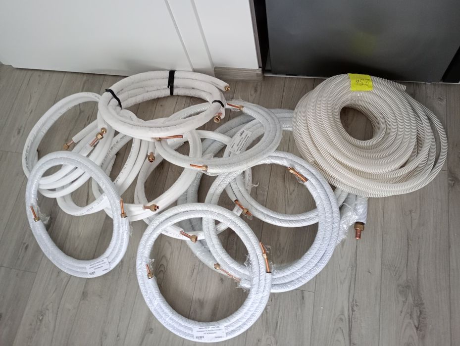 Медни тръби 3м комплект (кит) с конуси и гайки за монтаж на климатици