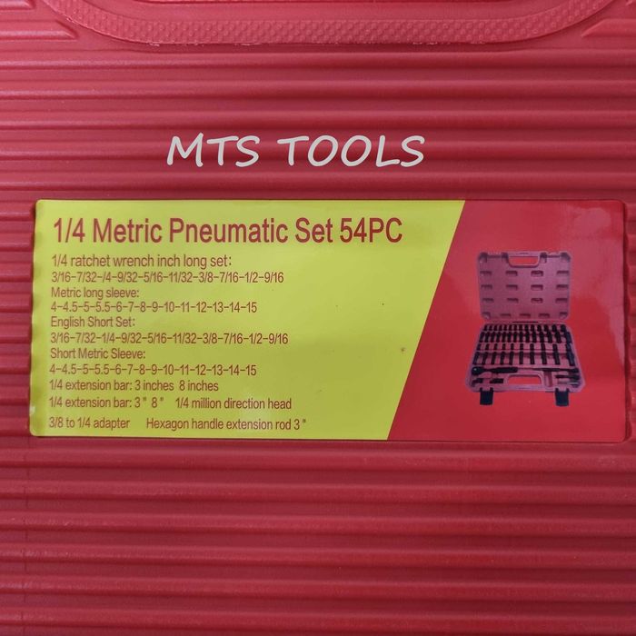 Trusa tubulare impact Chrome molibdem 54 piese 1/4 metric