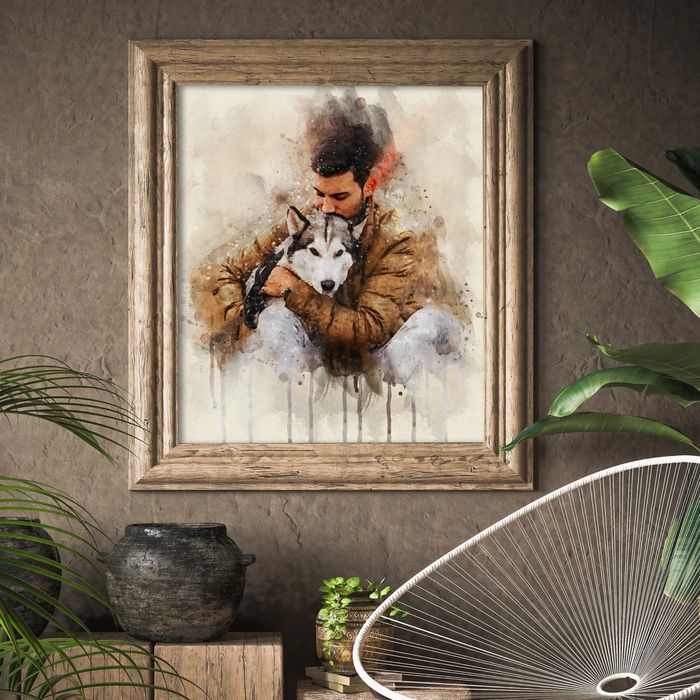 Съединяване на няколко снимки в общ дигитален акварелен портрет