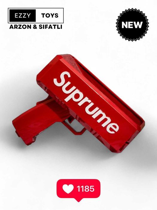 Supreme pul sochar pistolet/Пистолет-распылитель для денег Supreme