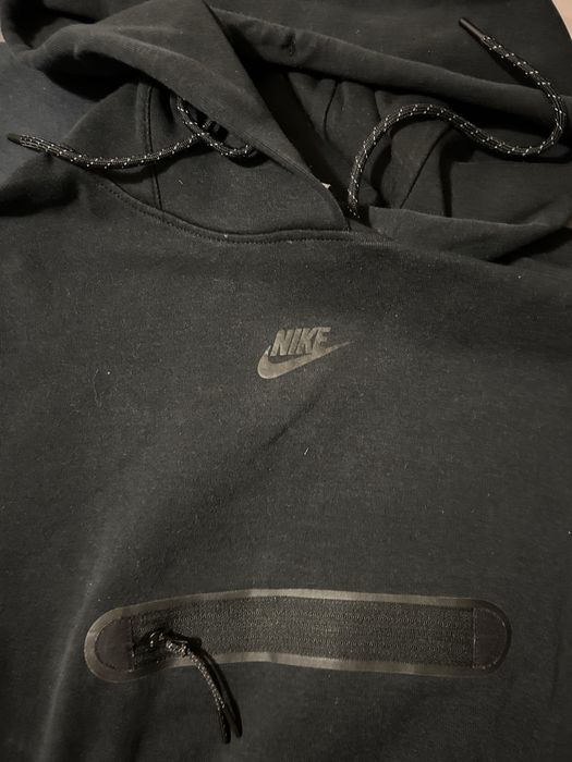 Оригинален черен суитшърт Nike Cropped / Къс суичър с качулка / Размер S