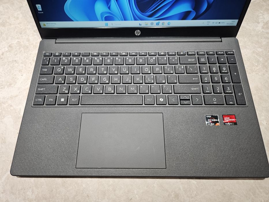 Лаптоп HP-15.6 ", AMD RYZEN 7, RAM 16 GB, SSD 512 GB, WINDOWS