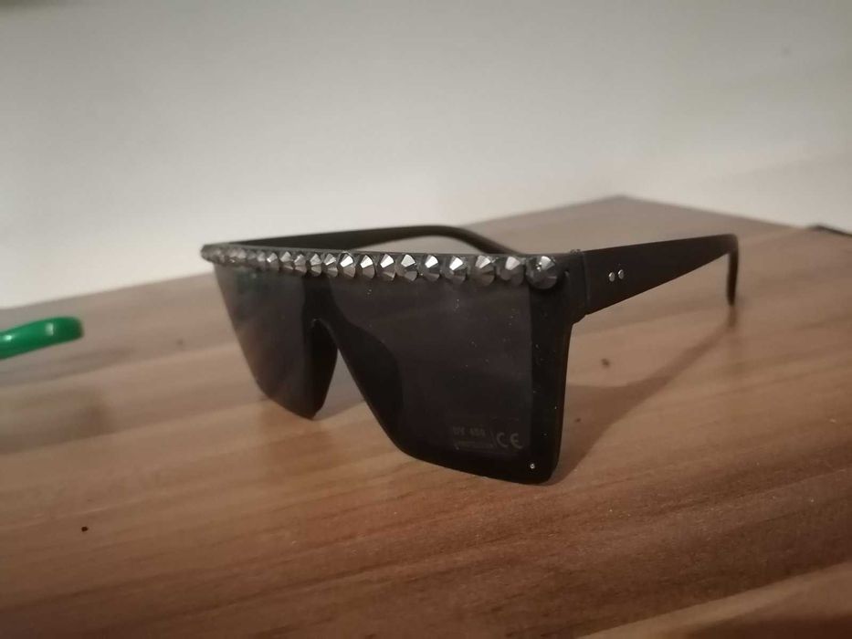 Луксозни слънчеви дамски очила с камъчета