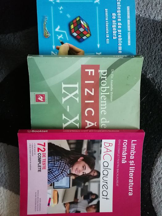 3 Culegeri pentru bacalaureat de algebra, limba romana și probleme de