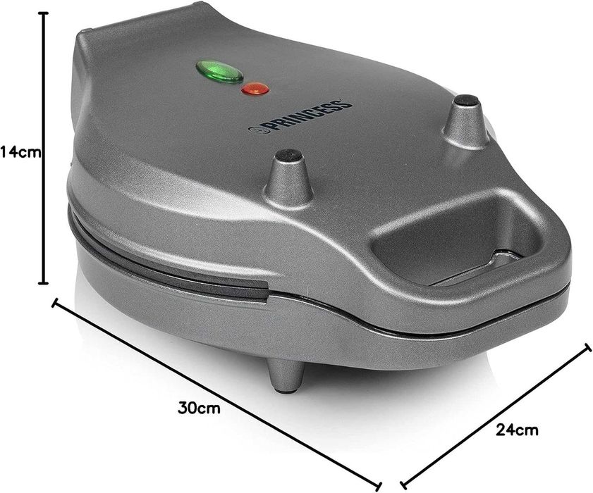 Гофретник Princess 132465 Bubble, 700W, незалепващо покритие, черен