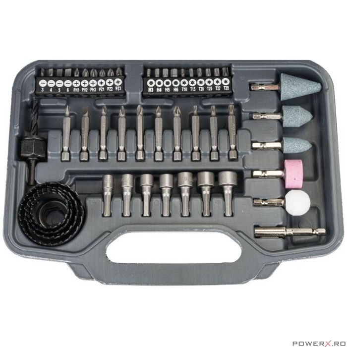 Trusa de bituri, biti, burghie, surubelnite pentru beton, lemn, 72