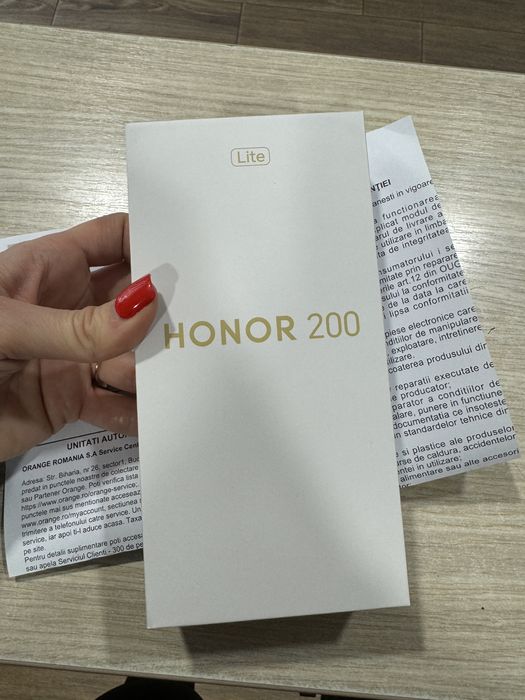 Honor 200 Lite, 8GB RAM, 256GB, 5G,  Black, Sigilat/Garantie 2 ANI!