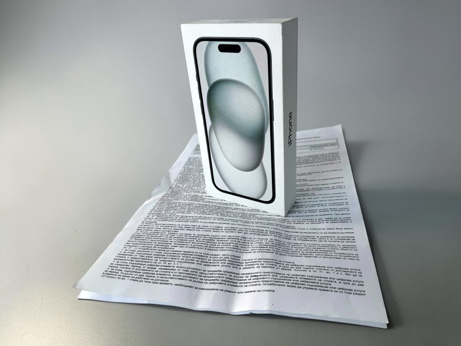 Apple iPhone 15 128GB Black НЕРАЗПЕЧАТАН! 3г. Гаранция!