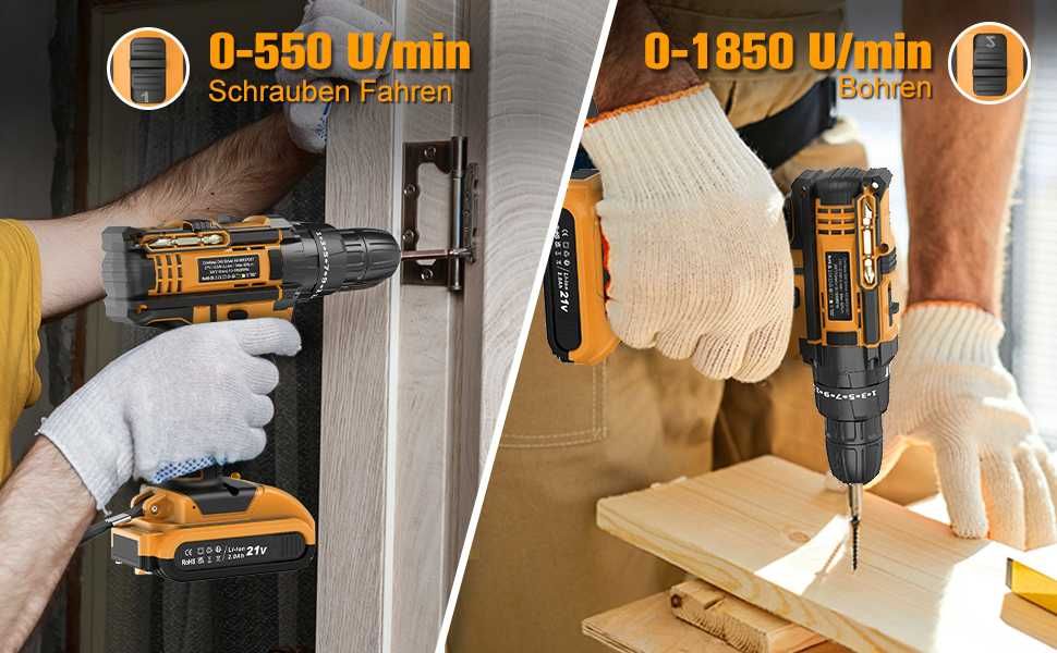 Мощен акумулаторен винтоверт JYGMPRO 21 V