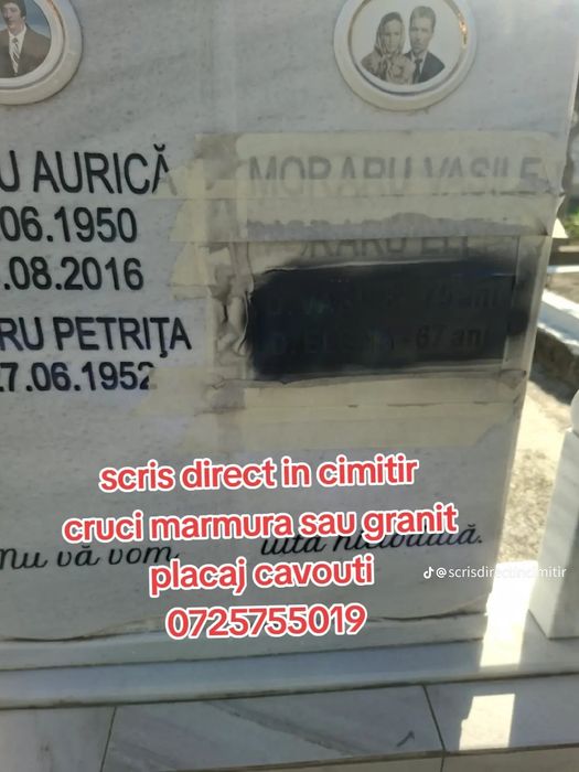 Scris direct in cimitir o725755o19 cruci marmura