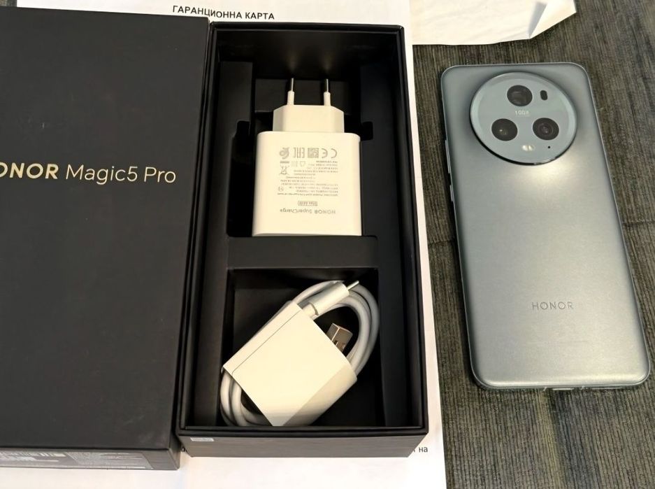 КАТО НОВ 512GB Honor Magic 5 Pro Гаранция Ardes 2025г. Green | Зелен