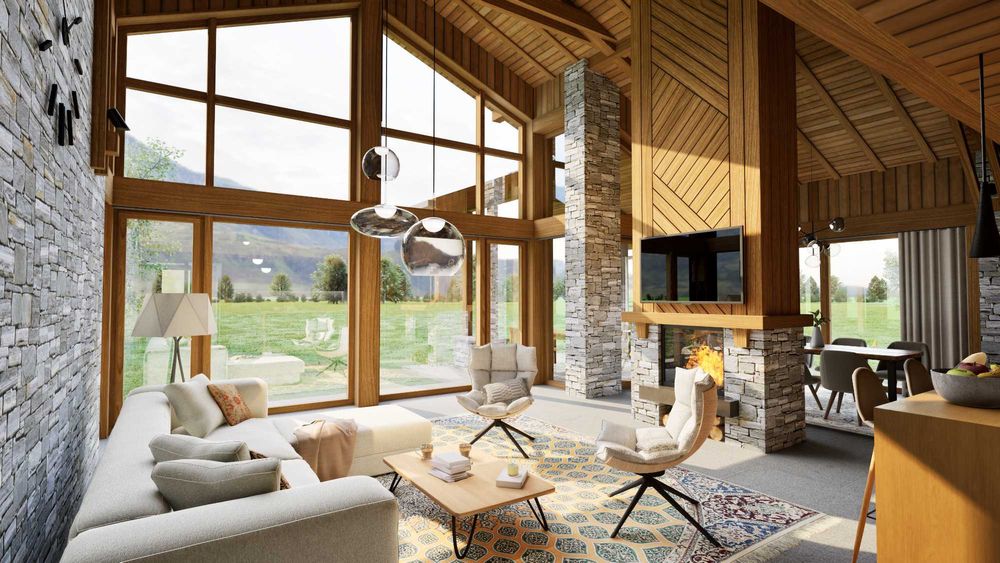 Еднофамилна къща с пет спални в алпийски стил между Банско и Разлог