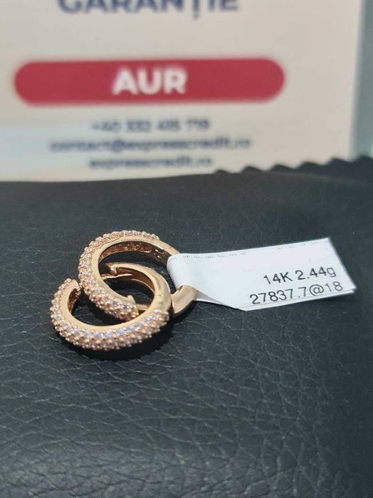 Cercei Aur 14K (Ag18 Tutora b.27837.7) Garantie 2 ani!