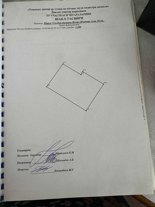 Продам участок в элитном махале