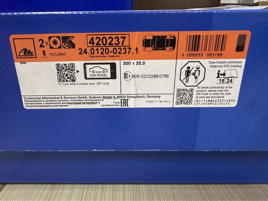 Discuri placute frana senzor punte spate BMW seria 1 2 3 4 modele F