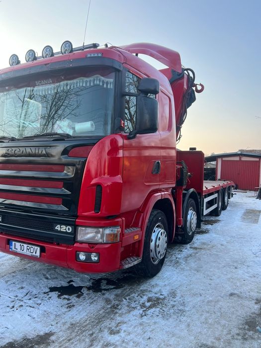 Închiriez macara cu platforma si transport utilaje