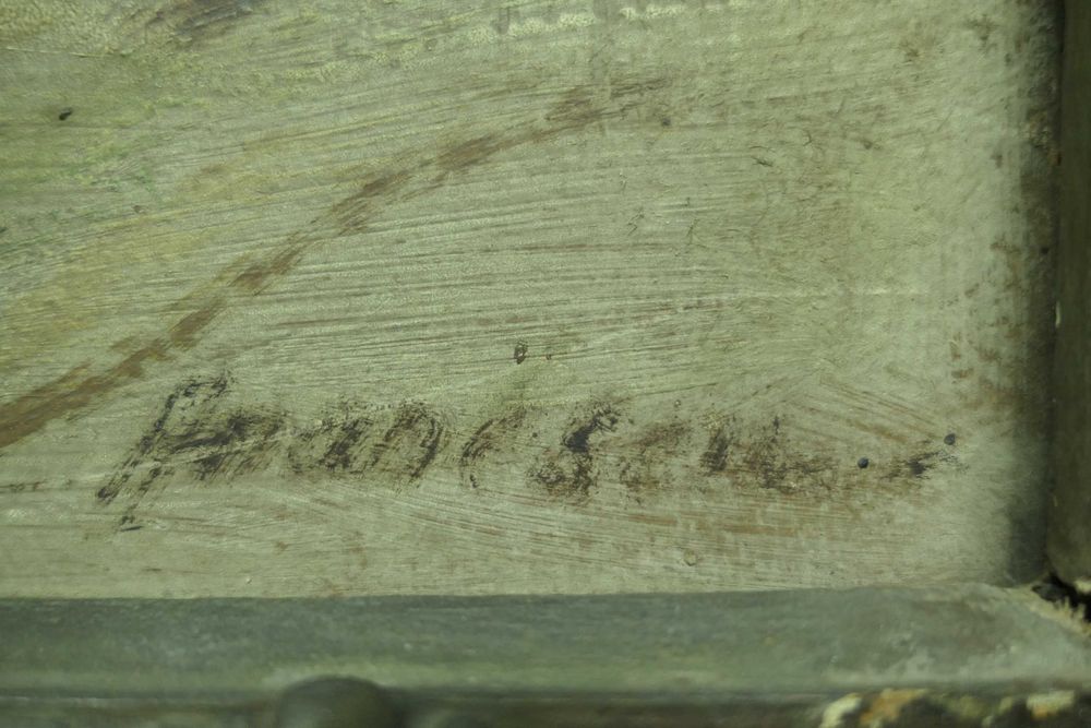 Tablou Peisaj Casa/ Natura Moarta Aurelia Ananescu Ulei Carton Rama