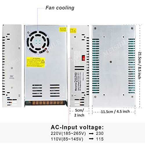 MEISHILE Захранване 12V 50A 600W AC→DC