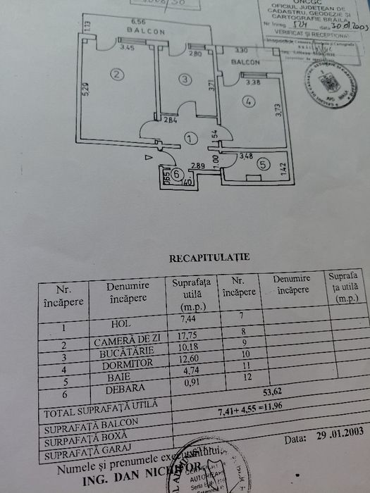 2 camere decomandat Gării | 54 mp | 2 balcoane | Lift nou