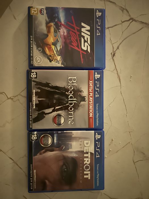 Игры на ps 4(диски) Bloodborne,Detroit,Nfc heat