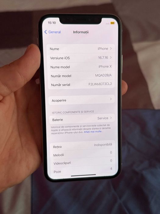 iPhone x silver , 64GB