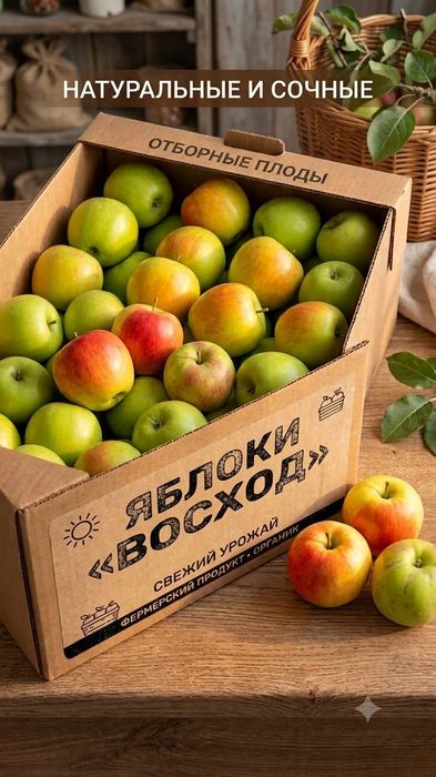 Яблоки сорт «Восход» свежий урожай, фермерские натуральные сочные