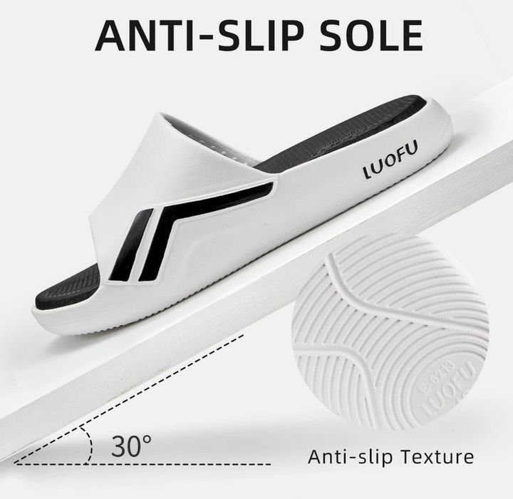 Дамски джапанки в бяло , черно и розово -LUOFU