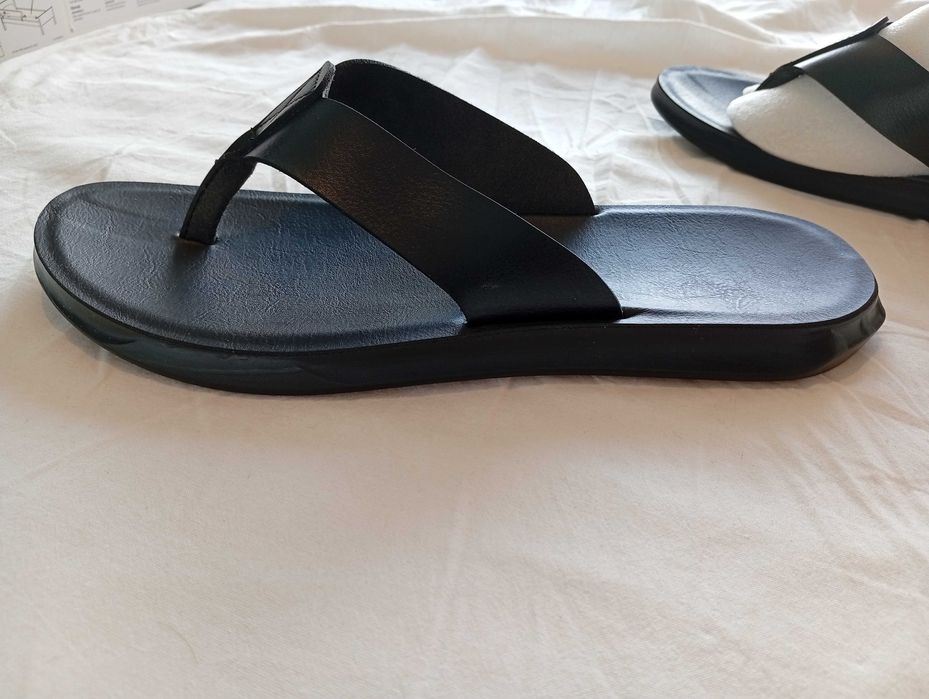 НОВИ 45 номер мъжки кожени чехли