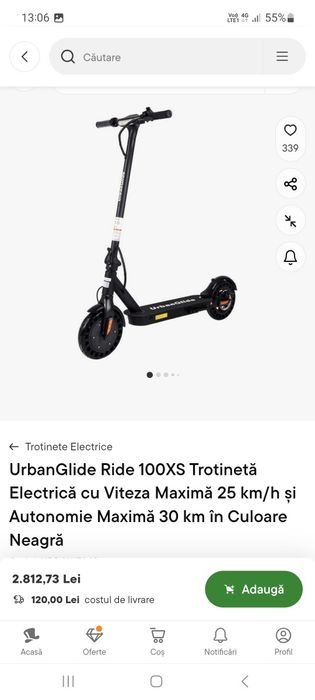 Vand trotineta electrica UrbanGlide Ride 100XS in stare buna de functionare!!