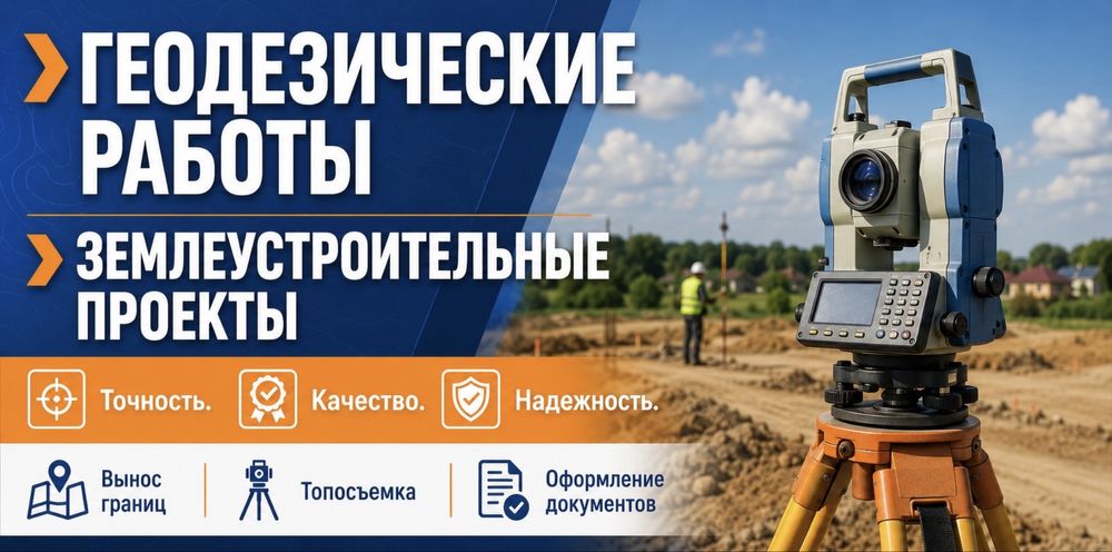 Геодезические работы и землеустроительные проекты