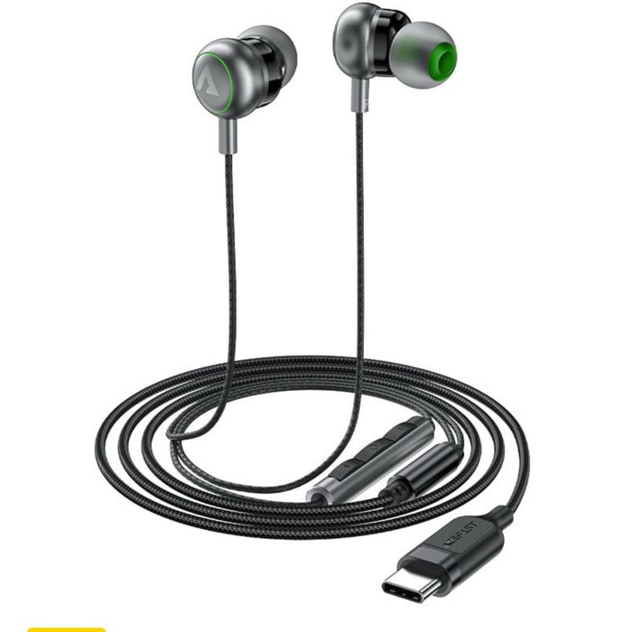 проводные наушники Acefast L5 с микрофоном и разъемом USB-C.