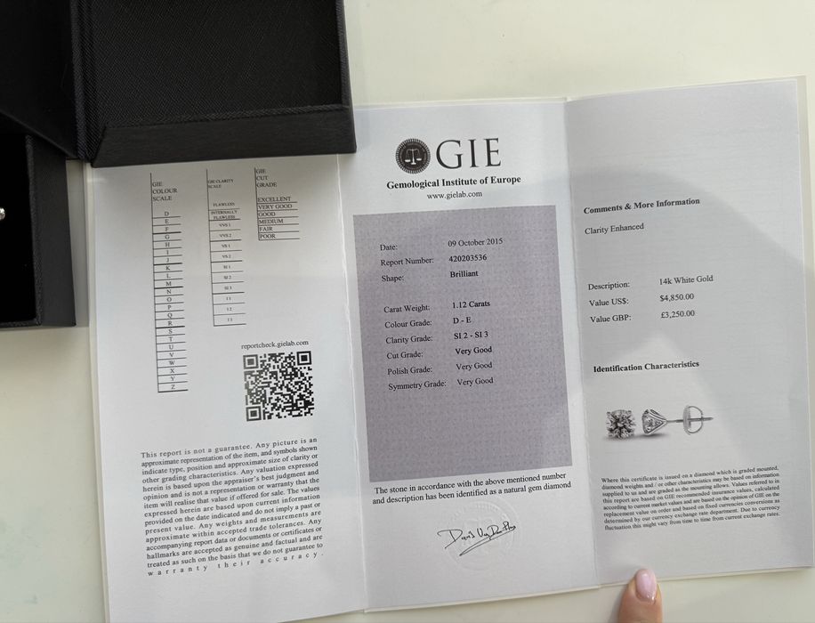 Продам бриллиантовый комплект