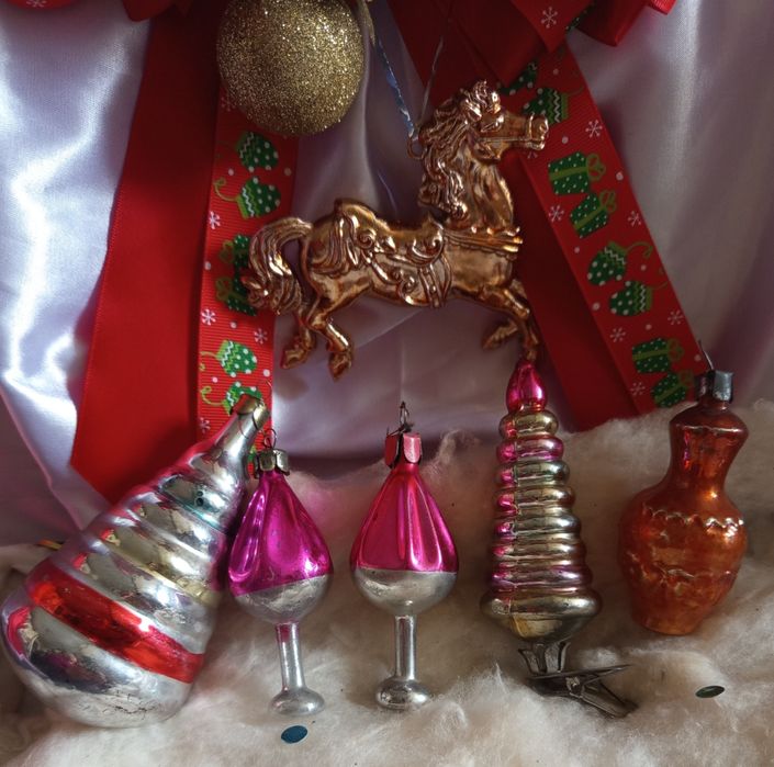 Елочные игрушки, стекло СССР