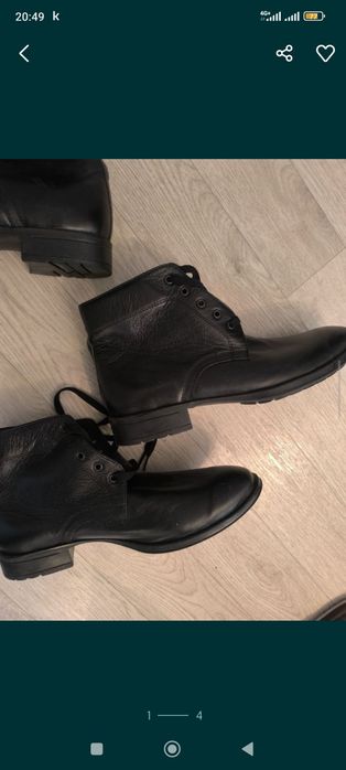 Ботинки       кожаные