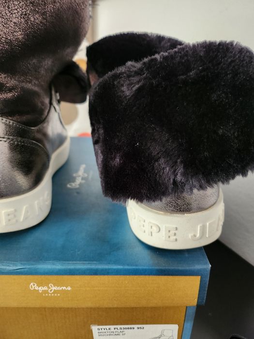 Pepe jeans сребристи обувки