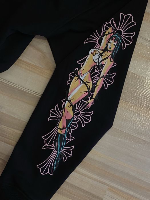 chrome hearts x deadly doll rare to find collab zip-up hoodie