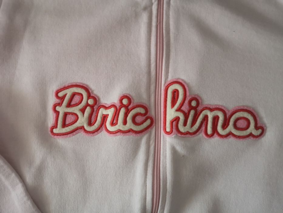 Set haine fete, hanorac fermoar, colanti evazati, bluza pisica, 164