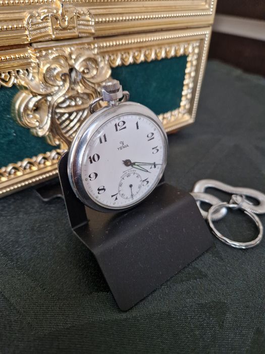 Прекрасен антикварен колекционерски френски джобен часовник Yema