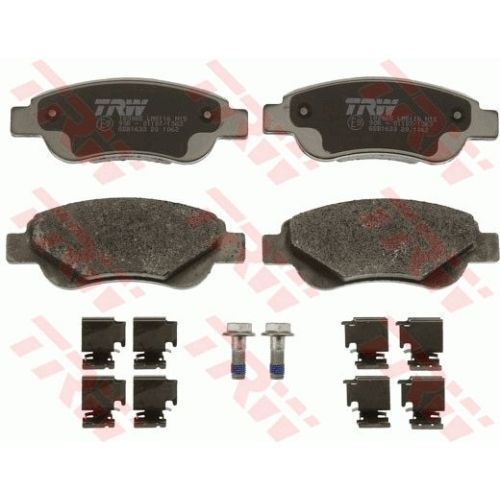 Placute frana Citroen C1 (Pm, Pn), 06.2005-09.2014, Peugeot 107, 06.2005-, 108, 05.2014-, Toyota Aygo (Pab4, Kgb4), 05.2014-, TRW