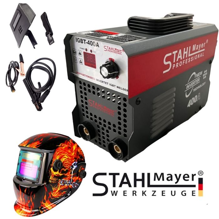 Немска Заваръчна Техника 400 Ампера  инверторен Електрожен + маска