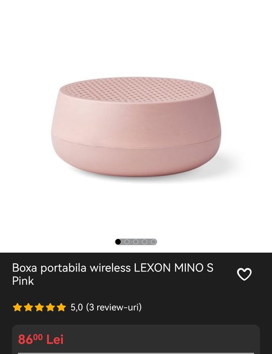 Boxa Bluetooth Lexon Mino S