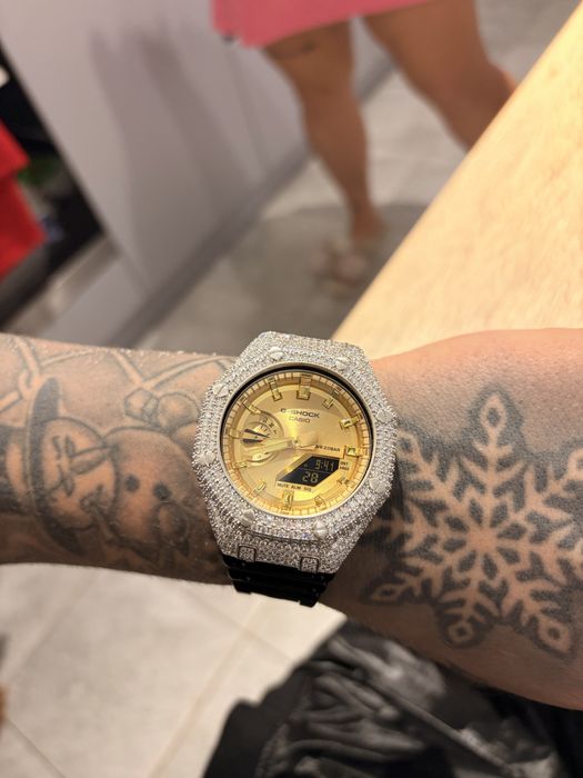 Ceas sport G-Shock cu diamante & argint