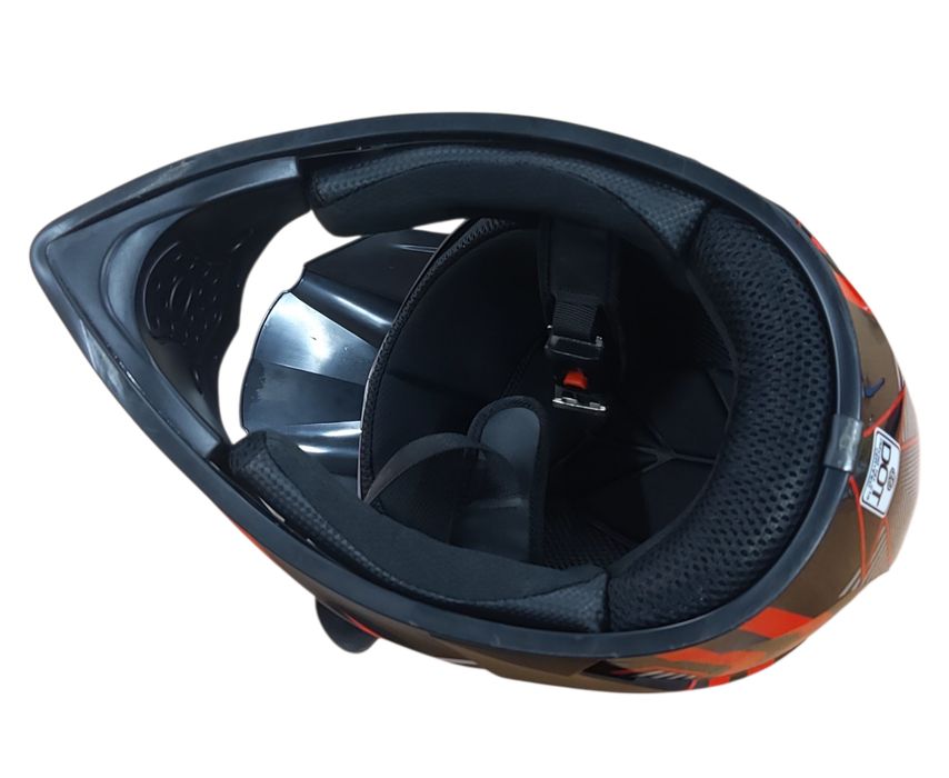 Мотокрос каска №3616-1 GREY/ORANGE L размер