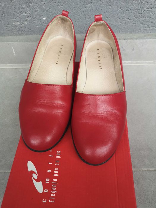 Balerini Comart din piele naturala moale, confortabili, marimea 40